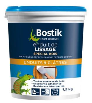 Enduit de lissage spécial bois pâte 1.5kg