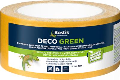 Bande double face deco green 5cmx10ml blanc