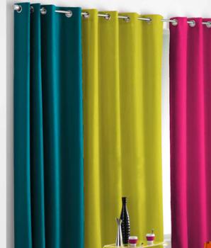 Rideau Oeillets Coton Uni Panama 140x240cm