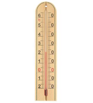 Thermomètre en Bois Moyen 22cm