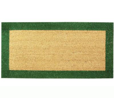 Tapis Coco 17mm Ecru/Vert