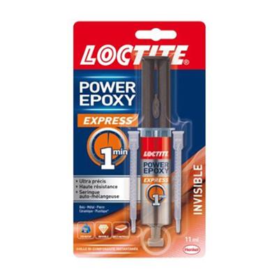 Loctite Epoxy Express 1mn Invisible Seringue 11ml sous Blister