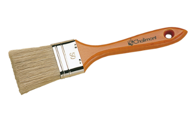 Brosse Plate Épaisse Manche Bois Verni