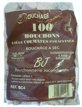 100 Bouchons en Liège Colmatés 38 x 24 mm