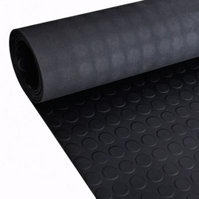 Tapis Caoutchouc Pastilles 3 mm Rouleau de 1 m x 10 m Noir