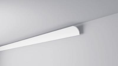 Moulure NE2 Nomastyl Pure en polystyrène blanc, profil 60x60mm, longueur 2 mètres, design épuré.