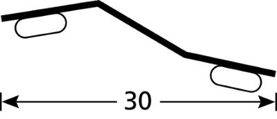 Seuil Différence de niveaux adhésives 4-9mmx30mm 3m