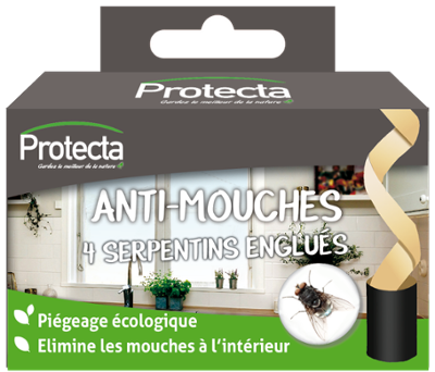 Anti-Mouches Étui de 4 Serpentins Englués 