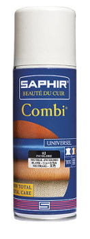 Aérosol Combi 200 ml pour entretien et imperméabilisation du cuir, protège chaussures et maroquinerie.