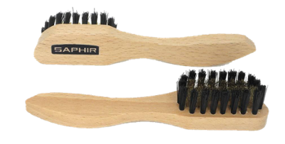 Brosse de nettoyage pour cuir avec poils en laiton de 16 cm