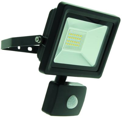 Projecteur LED Easy Connect 20W noir avec détecteur de mouvement intégré et support orientable