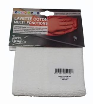 Épongette Blanc Pour le Cuir 32 x 32 cm 100% Coton