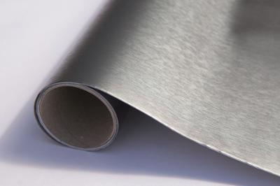 Adhésif Décoratif métal brossé grainé acier 45cmx1.5m