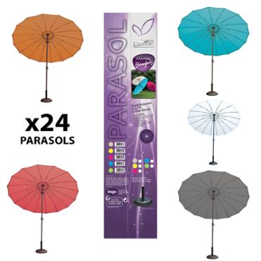 Display 24 parasols Shangai Ø270cm