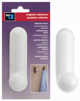 Portemanteau Adhésif Blanc sans perçage pour accrochage mural