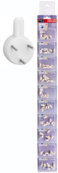 Crochet Mural 24x13x14mm en Lot de 6 - Bande Cross de 10 blisters