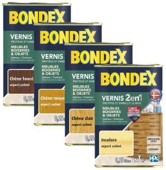 Vernis Bois Satin 2 en 1 250 ml
