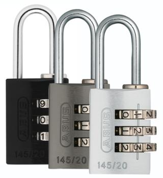 Cadenas à chiffres en aluminium 20 mm, en coloris métalliques assortis, idéal pour bagages.