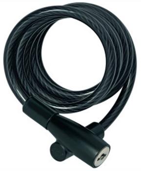 Antivol Câble Spiral à Clé Noir 1m80