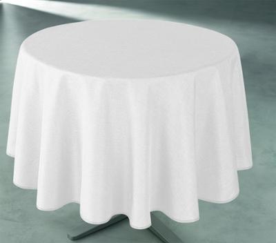 Nappe Polyester Ronde Ø160 cm Tissage Blanc sur Cintre