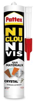 Cartouche de colle NCNV Tous Matériaux Crystal 290g transparente pour fixation multi-matériaux