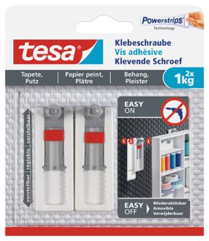 Vis Adhésive Ajustable 1 kg Surfaces Texturées Lot de 2 Sous Blister