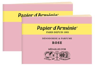 Papier d'Arménie Rose, Boite de 30 Carnets Roses