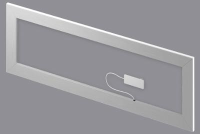 Cadre lumineux vide pour décoration murale avec éclairage LED intégré, design épuré.