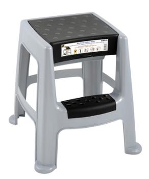Tabouret marchepied polyvalent en plastique avec coffre de rangement intégré