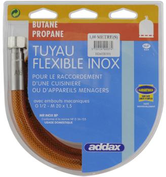 Tuyau Flexible Inox Butane Propane à Visser MR-INOX - Durée Illimitée en Blister