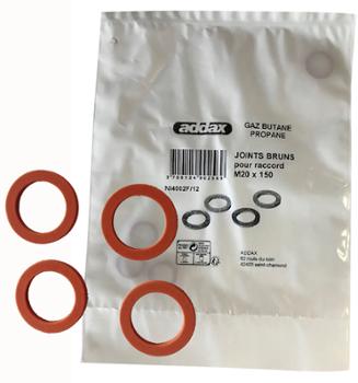 Joints Rouges Pour Flexibles Butane/Propane Lot de 4 en Sachet