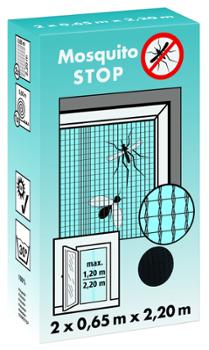 Moustiquaire de Porte Mosquito Stop 2m2x65cm Grise