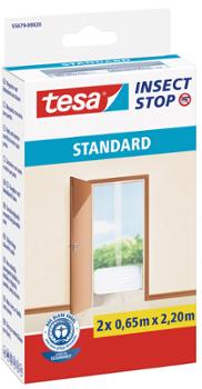 Moustiquaire de Porte Standard 2.20mx0.65m Blanche Lot de 2