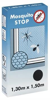 Moustiquaire de Fenêtre MOSQUITO STOP 1m30x1m50 Grise