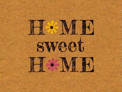 Tapis Country Faux Coco Home Sweet Home 40x60cm sans bordure