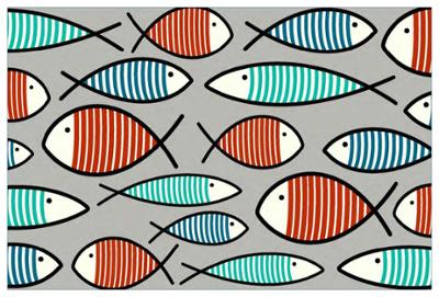 Tapis Velvet Sea Fish 2 45 x 75 cm