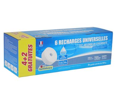 Humidivore Box 55 Lots de Galets Percés 500 g Recharge Neutre 4 + 2 GRATUITS 