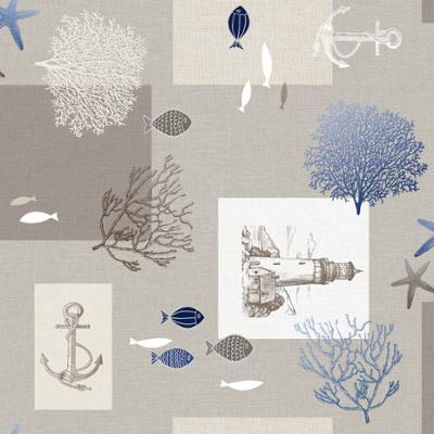 Nappe Polyester 140x240cm Atlantide Bleu sur Cintre