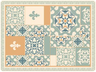 Set de table Kastille Faïence 40 x 30 cm, résistant et facile à nettoyer