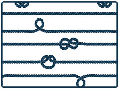Set de Table 40 x 30 cm Noeuds Marins