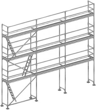 Echafaudage R200 Progress first 80 m² structure fusio + planchers acier + plinthes