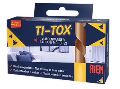 Attrape-Mouches TI-TOX Lot de 4 en Boite Accrochable