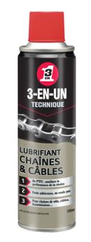 Lubrifiant Chaînes & Câbles 3-EN-UN Technique 250ml