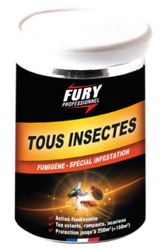 Fumigène Tous Insectes Spécial Infestation 150m²  Boite 30gr