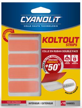 Colle Double Face Koltout Strips Prédécoupé x10