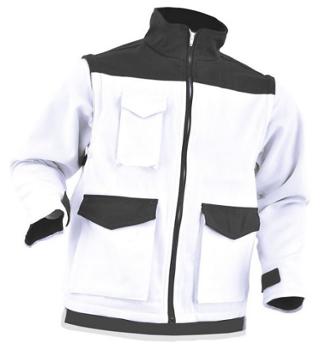 Blouson Manches Amovibles Blanc/Gris