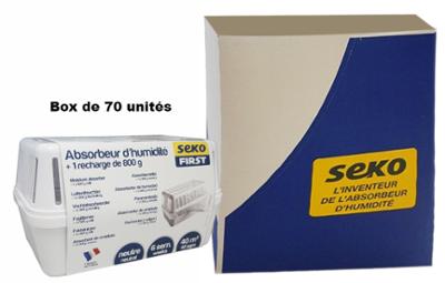 Box de 70 Absorbeurs d'humidité classiques avec 1 recharge 800g chacun, pour la maison et le bricolage.