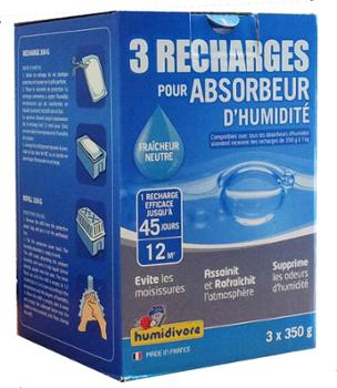 Lot de 3 Recharges Humidivore 350g Neutre dont 1 GRATUITE