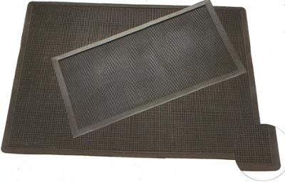 Lot de 10 Tapis Caoutchouc Gratte Pieds à Picots Noir 40 x 60 cm