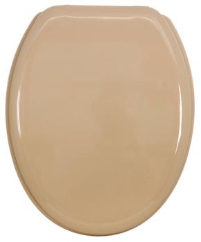 Abattant WC MDF Charnière Inox Beige